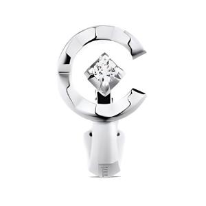 CHANEL 18K белое золото клипсы серьги женские silver