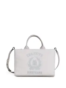 Сумка-тоут с текстурной вышивкой Brunello Cucinelli Kids, бежевый