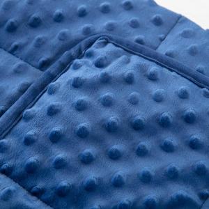 Утяжеленное одеяло с наволочкой из Minky, всесезонное, двустороннее мягкое утяжеленное одеяло для взрослых, Blue, 3,2 кг, 102х152 см