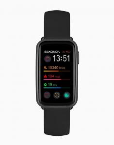 Умные часы Track унисекс 26 мм черного цвета Sekonda