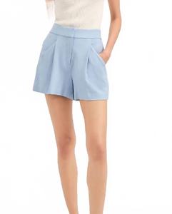 Эльбе плиссированные шорты в колокольчиковом цвете Veronica Beard, Bluebell