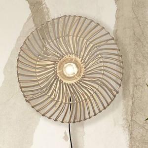 Настенный светильник GOOD&MOJO Zanzibar, белый - ротанг - 40 x 12 x 40 см