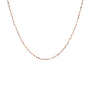 Autentica - 20-дюймовое полированное ожерелье-цепочка в сингапурском стиле Autentica, розовый