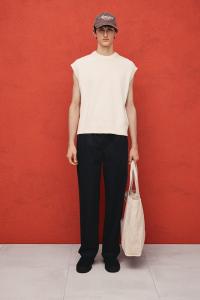 Брюки из поплина свободного кроя H&M, синий