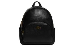 Кожаный рюкзак маленький женский черный COACH Court Textile