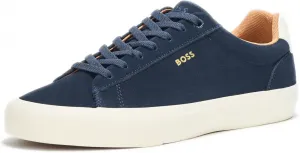 Мужские кроссовки BOSS Aiden из замши с низким верхом, темно-синий
