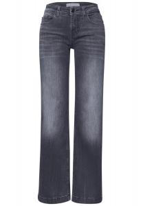 STREET ONE Джинсы с широкими штанинами в крапчатом сером цвете