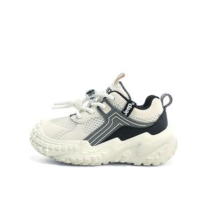 Износостойкие дышащие легкие повседневные детские антиударные кроссовки Kids' Jeep, черный/белый