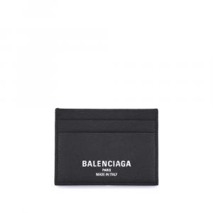 Кожаный держатель для карт Balenciaga, черный