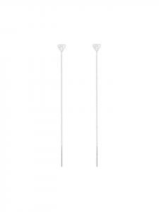 Alexander York Цепочка для сережек с белым цирконием DREIECK в серебряном исполнении