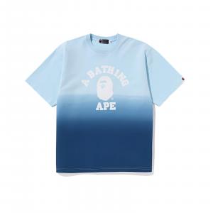 Футболка Bape College Gradation Relaxed Fit A BATHING APE, синий