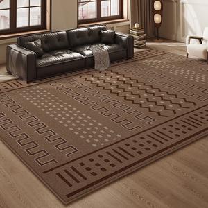 Budis Ковер 120х200 см для гостиной/спальни в винтажном французском стиле, waterproof, нескользящий, моющийся, с петлевым ворсом