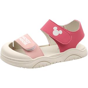 Детские сандалии серии Mickey с противоскользящей подошвой, амортизирующей, износостойкой, дышащей подошвой и низким верхом Disney, розовый