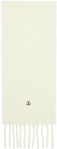 Шарф с бахромой Moncler, кремовый