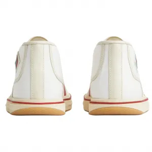 Bottega Veneta Eliot Mid top Canvas Shoes Women's White