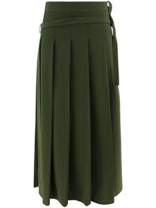Fabiana Filippi плиссированная юбка миди, зеленый