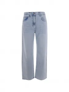 Джинсы из денима с вышитым логотипом Patrizia Pepe, синий