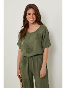 Rodier Lin Льняная футболка цвета хаки