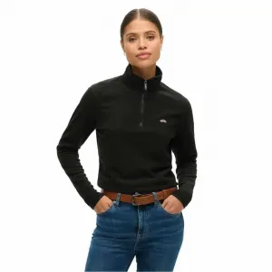 Толстовка Superdry Polar Fleece Crop half zip, черный