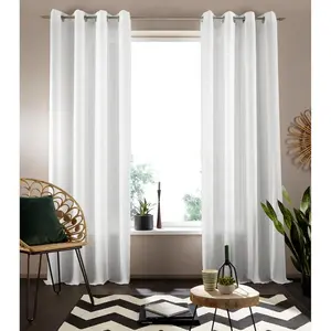 Мой домашний занавес Nora 1 шт., непрозрачный, вид льна, полиэстер My Home, белый