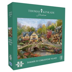 Пазлы Gibsons – Thomas Kinkade – Summer In Cobblestone Village – 1000 Piece Jigsaw Puzzle