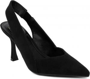 Туфли-лодочки на низком каблуке Jones New York для женщин с заостренным носком и ремешком сзади - классические туфли на каблуке «китен» для офиса, вечера или особого случая, Black