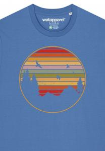 Футболка с принтом SUNSET BERGE TANNEN watapparel, светло-голубой