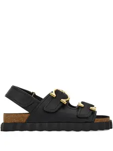 Сандалии с пряжками Ferragamo, черный