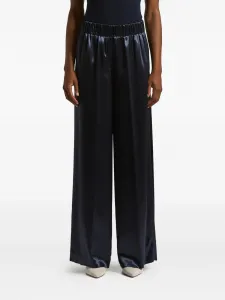 Широкие брюки палаццо с эластичным поясом Peserico, синий