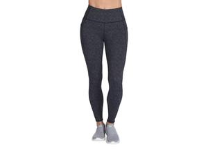 Леггинсы Skechers GoFlex Daisies Women's High-Waisted Leggings, серый металлик
