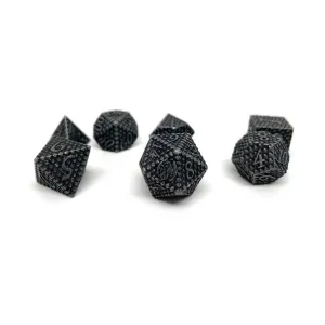 Полимерный набор из чешуи дракона — серебро (7), Dice - Metal 7 Piece Poly Sets (Easy Roller Dice)