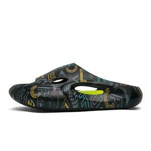 KLAOSD Скользостойкие износостойкие амортизирующие шлепанцы унисекс черно-зеленые, цвет Black Green