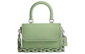 Кожаная портативная сумка через плечо Rogue Cow, маленькая женская сумка на плечо светлого веселого фруктового цвета COACH