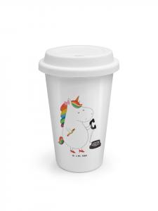 Mr. & Mrs. Panda Термос «Единорог-секретарь» без надписи, белый