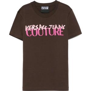 Футболка с логотипом Stamp VERSACE JEANS COUTURE, Chocolate
