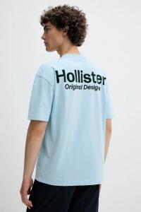 Хлопковая футболка Hollister Co., синий