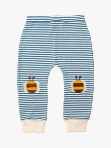 Пчелы патч бэй коленях полосатые брюки для бега Little Green Radicals, синий/разноцветный