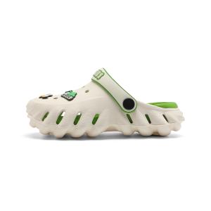 Нескользящие, устойчивые к истиранию, дышащие, легкие, амортизирующие тапочки для детей ABC KIDS, белый/зеленый
