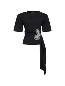 Футболка с перьями Giuseppe Di Morabito, черный