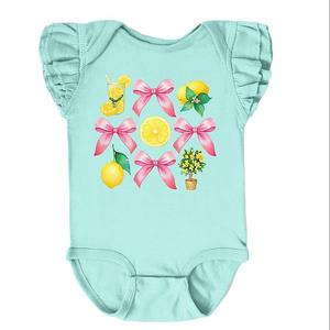 Боди с рукавами-фонариками Coquette lemonade chart The Juniper Shop, Seafoam