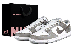 Nike Кроссовки для скейтбординга Dunk Slip Resistant, Abrasion Resistant, Lightweight Low top Unisex Gray White