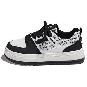 Кроссовки HUANQIU Skateboarding Shoes Women's Low-top Black, белый/черный