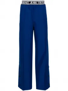 Широкие брюки с логотипом Versace Jeans Couture, синий