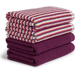 Набор полотенец Bliss - набор из 4 махровых полотенец с перловой структурой и легким массажным эффектом Möve, Berry