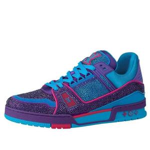 Кроссовки trainers 'blue purple with crystals' Louis Vuitton, фиолетовый