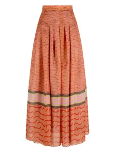 Юбка в полоску Giorgio Armani, оранжевый