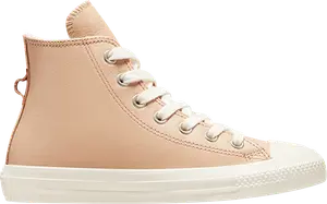 Кроссовки Wmns Chuck Taylor All Star Leather High 'Faux Fur Lining - Epic Dune Egret', розовый