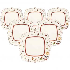 Обеденная тарелка Обеденная тарелка Toy's Delight 28 x 28 см, набор из 6 шт., белая Villeroy & Boch, белый