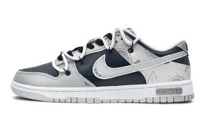 Кроссовки Nike Dunk Skateboard Shoes Women's Low-Top Black/Gray White