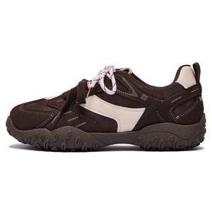 Низкие повседневные туфли с амортизаторами и противоскользящими элементами, цвет кофе для женщин MEXICAN, Coffee